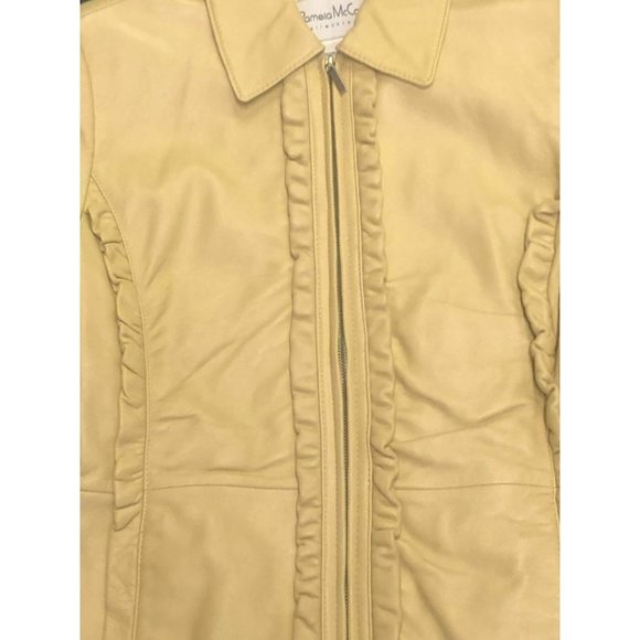 Pamela McCoy Collections leather jacket coat SIZE SMALL - Picture 5 of 5